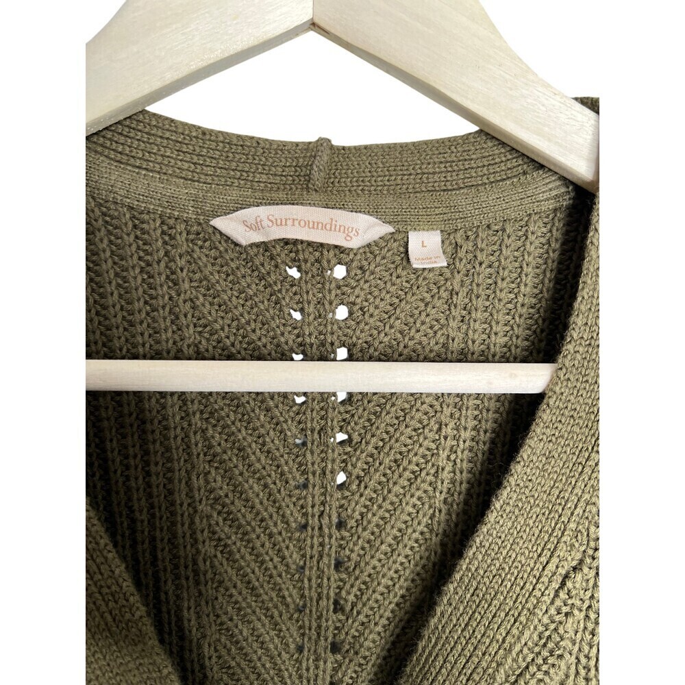 Soft Surroundings Enchanted Forest Floral Embroidered Cardigan Sweater Large - Picture 5 of 9